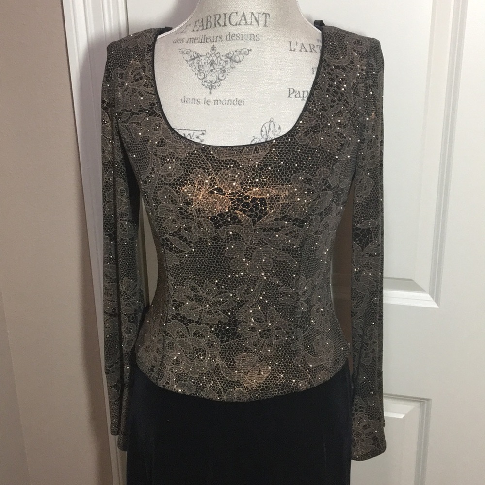 ⬇️ Patra Formal Gown Sz 8 Velvet Black Worn 1x EUC